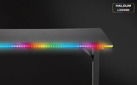 Idź na całość z biurkiem gamingowym HALDUM LED 