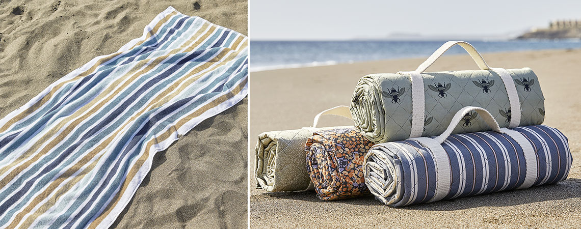 ręcznik plażowy i wodoodporne koce na plaży 