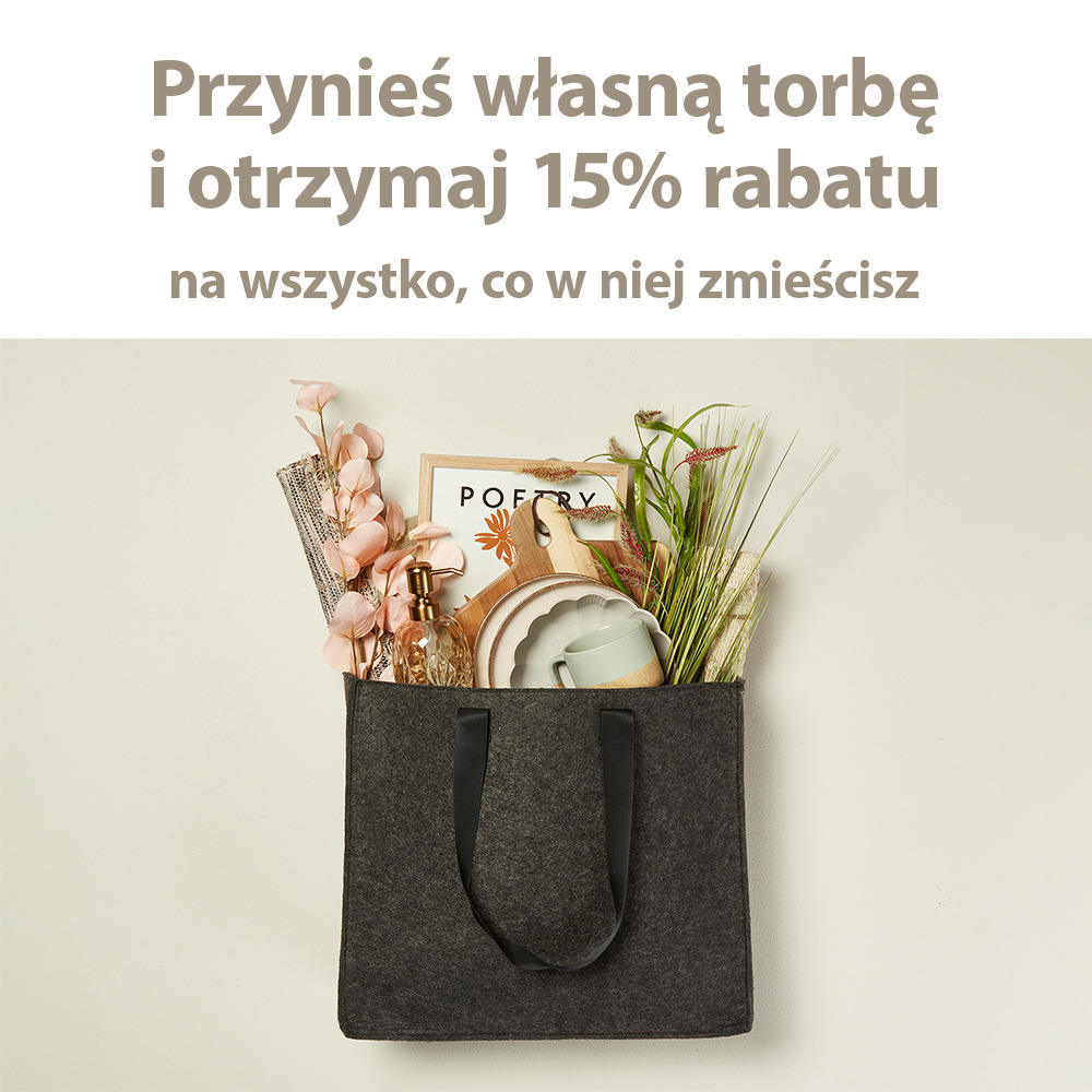 Przynieś własną torbę i otrzymaj 15% rabatu
