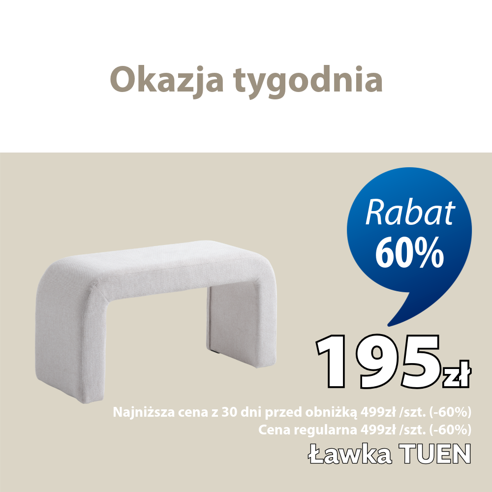 Ławka TUEN tkanina piaskowa