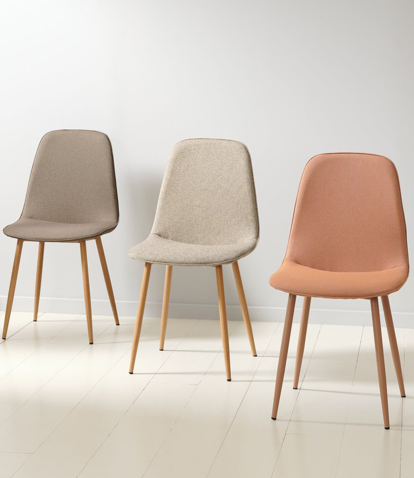 3 krzesła BISTRUP w różnych kolorach